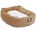 52 inch Khaki & Sherpa Bagel Dog Bed By Majestic Pet Productsthumb 2