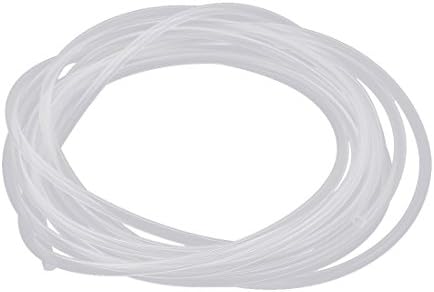 Ted Lele 5Meters 16.5Ft 6mm OD 4mm PTFE Teflon Bowden Tube for (white) (5M, 6mm OD 4mm)
