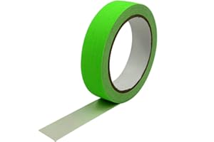 SICCOMA Fluorescent Green Gaffer Tape Neon Green Gaffers Spike Tape Black Light UV Reactive Fluorescent Spike Tape for Stage,Party Play Grid Floors Color Coding Art Crafts(1IN x 33 Feet) (Green)