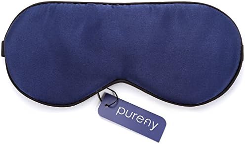 Purefly Sleep Mask Natural Silk Eye Mask for Women,Men,Kids Super Smooth Blindfold for Travel,Shift Work,Meditation