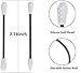 Cotton Swab [2 Pack], Portable Silicone Swab Cleanable for Ear Cleaning Beauty Treatment Makeup, Reusable Cotton Buds with Dust-proof Case