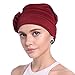YI HENG MEI Women's Elegant Strench Side Flower Pleated Muslim Turban Chemo Cancer Cap