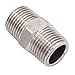 Hex Nipple 1/2 Inch Male NPT - DERPIPE Stainless Steel 304 Threaded Pipe Fitting for Brew Kit, Home Piping Application(Pack of 1)