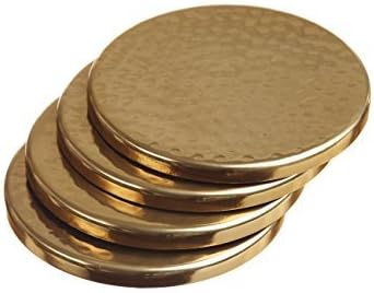 The Just Slate Company 4 Gold Coasters by The Just Slate Company