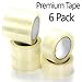 Packing Tape Clear 2" x 110 yards 360' ft Carton Sealing Packaging Tapes Heavy Duty Premium Quality Strong Grip by DKpacking (6 Pack)