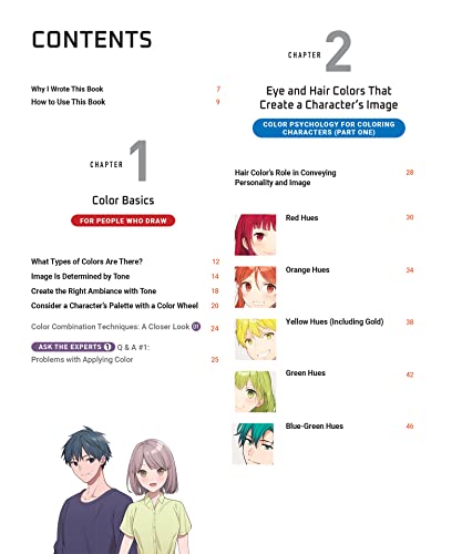 Anime & Manga Digital Coloring Guide: Choose the Colors That Bring Your Drawings to Life! (With Over 1000 Color Combinations) 2