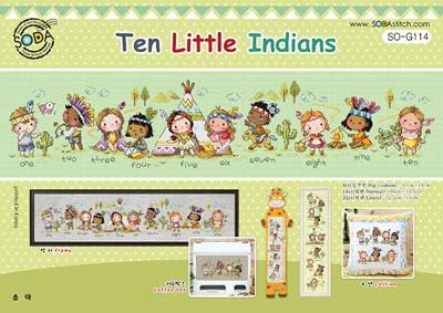 Ten Little Indians Cross Stitch Chart