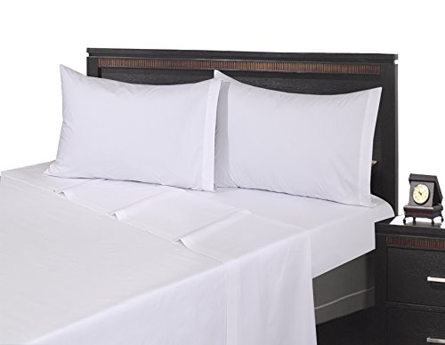 Gold Textiles Pack of 6 King white Fitted Sheets (78x80+14) Polycotton T200, Soft and Comfortable Easycare -Commercial Grade Hotel Quality (6, King)