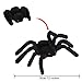 Jovitec 4 Pack Black Hairy Spiders Giant Spider Huge Spider Fake Hairy Spider Toys for Halloween Parties Haunted House Decorations, 12 Inches
