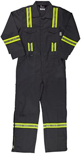 Oil and Gas Safety Supply Men's FR Reflective Coverall 48/XL Gray
