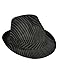 Rhode Island Novelty Roaring 20's Gangster Costume Black Pin Stripe Fedora Hat