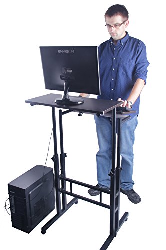 Delicol 2015 New Multifunctional Adjustable Removable Computer Laptop
Stand Desk Working Table (black walnut)