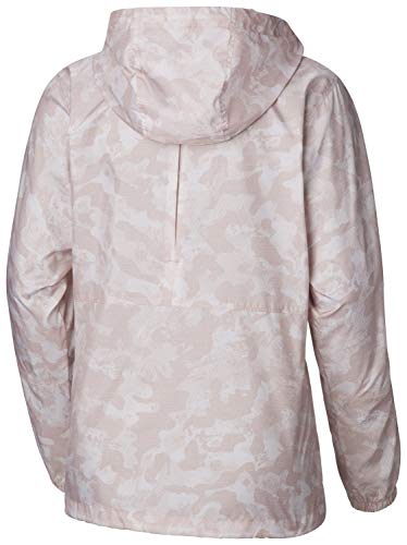 Columbia Women's Plus Size Flash Forward Printed Windbreaker, Mineral Pink Camo, 2X