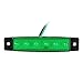 Partsam 5X 12V 6 LED Truck Bus Boat Car Trailer Side Marker Parking Light Lamp Green, 3.8