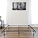 Best Choice Products Folding Adjustable Portable Metal Bed Frame for Twin, Full, Queen Sized Mattresses and Headboards with Center Support, Locking Wheel Rollers, Black