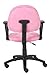 Boss Office Products Perfect Posture Delux Microfiber Task Chair with Loop Arms in Pink