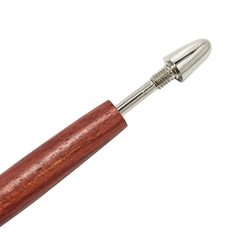 FULUSHOU 2 in 1 Tobacco Pipe Metal Cleaning Tool Rosewood Color