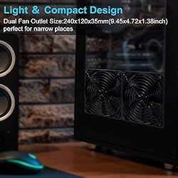 SXDOOL Dual 120mm DC 5V USB Computer Cooling Fan