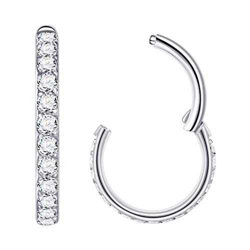 Seamless Hoop Nose Rings & Body Jewelry - 316L Stainless Steel, 22g/20g/18g, 6-12mm, Silver/Gold/Rose Gold