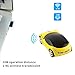 Wireless Car Mouse Cool Small Sports Car Shaped Computer Mice with USB Receiver 3 Buttons 1600DPI Optical Portable Cordless Mini Mouse for Laptop PC Computer Desktop Travel Home School Gift (Yellow)