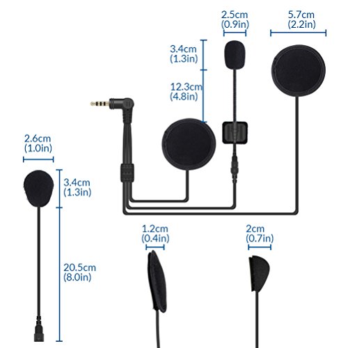 LEXIN h3 Detachable Microphone for Helmet Intercom Headset Stereo, for Bluetooth Intercom LX-B4FM - Thumbnail 2