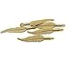 Youdiyla 90 PCS Mini Feather Charms Collection - Antique Silver Bronze Gold Small Bird Plume Plumage Metal Pendants for Dream Catcher Jewelry Making DIY Findings (HM48)