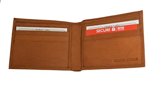 RFID Safe Fire Department Bill Fold Wallet LW-107 (Tan)