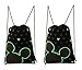 Disney Mickey Mouse Glow in the Dark Drawstring Backpack Pack of 4 (Varied)