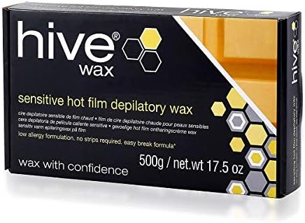 Hive Options Sensitive Hot Film Brazilian Depilatory Wax Block Low Allergy Risk Formulation 500g: Amazon.de: Drogerie & Körperpflege - 
