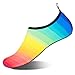 Womens and Mens Water Shoes Barefoot Quick-Dry Aqua Socks for Beach Swim Surf Yoga Exercise (Colourful, M)