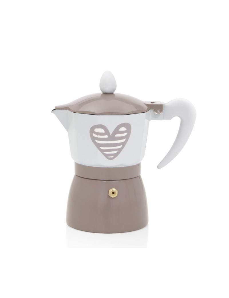 BRANDANI Heartbeat Aluminium Coffee Cup, Grey, One Size