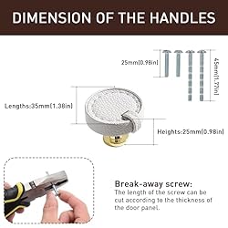 CcHhyyt 2 Pack Leather Cabinet Knobs Hand-Stitch