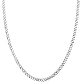 Jemant Stainless Steel Cuban Link Curb Chain Necklace For Women Men,18k Gold Plated 3.5mm/5mm/7mm Width, 18, 20, 22, 24inch Length, Curb Link Chain, No Tarnish Durable Waterproof Jewelry