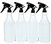 Vivaplex, 4, Large, 16 oz, Sturdy, Empty, Plastic Spray Bottles, with Black Trigger Sprayers
