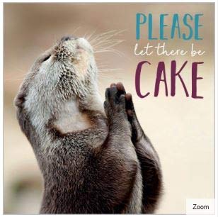 Photographic Greeting Card (ABA-10716) - Birthday - 'Praying Otter' Please Let There be Cake - from The Rapture Range
