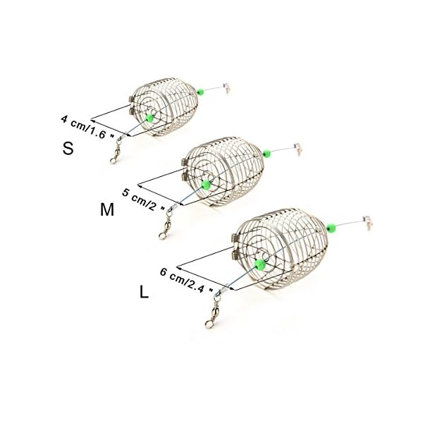 bouti1583-Fishing-Bait-Trap-Cage-Feeder-Basket-Holder-Lure-Fish-Accessories-5-Pcs