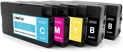 CSSTAR Remanufactured Ink Cartridge Replacement for 952 XL 952XL High Yield for OfficeJet Pro 8710 8720 8740 8730 7720 8210 8216 7740 8715 8725 8702 8745 8218 Printer, 2Black/1Cyan/1Magenta/1Yellow