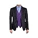 Epoint EGC1B05B-L Blue Violet Patterned Presents For Graduation Waistcoat Woven Microfiber Husband Vest Large Vest