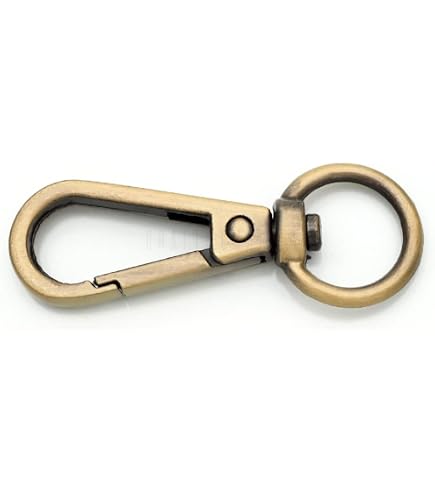 CRAFTMEMORE Portachiavi di qualità Anelli in metallo piatto Split Anelli per chiavi auto Attacco fai da te Leathercraft 10 pezzi VTKR (25 mm) KR34, Oro