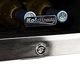 Koldfront TWR187ESS 18 Bottle Free Standing Dual Zone Wine Cooler, Black and Stainless Steel