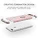 Qissy Case Compatible with iPhone 7 Case Ultra-Thin Hard Matte Shockproof 3 in 1 Ring Holder Kickstand PC Electroplate Cover Anti-Scratch for iPhone 7 4.7 inch (Rose Gold)