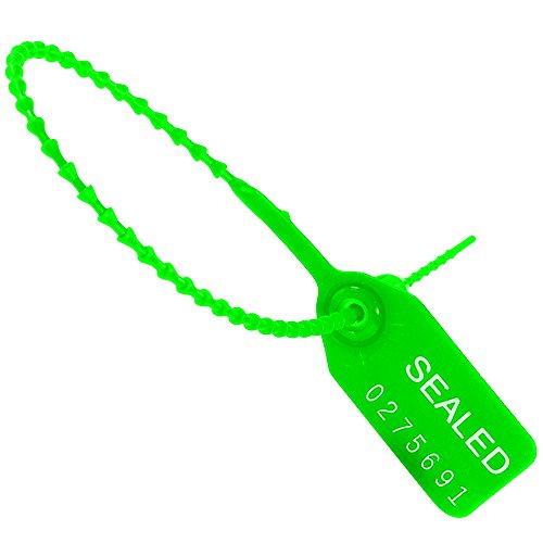 Aviditi SE1001 "Tug Tight" Pull-Tight Seals, 9", Green (Pack of 100)