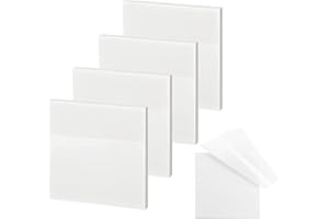 ENLUOM Transparent Sticky Notes - 3x3 inch Clear Sticky Notes Waterproof Self-Adhesive Translucent Sticky Note Pads for Books Annotation, See Through Sticky Note (200 Sheets)