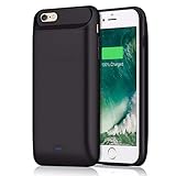 TRONOE Battery Case 4000mAh Portable Charger Case Power Bank Rechargeable Extended Battery Pack Protective Backup Charging Case Cover compatible with Apple iPhone 6s/ 6(4.7 Inch) (Black)