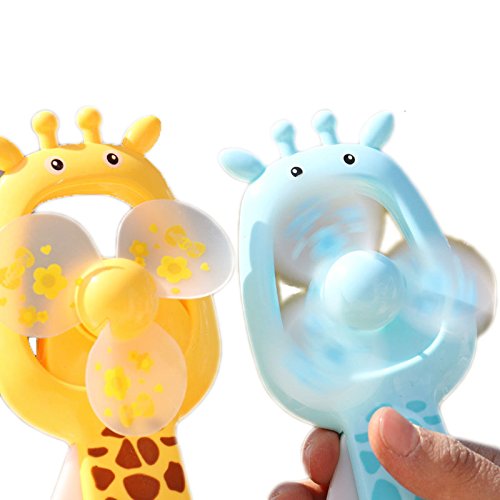Lanlan 1 Pcs Portable Handheld Small Fan Cartoon Animal Palm Mini Fan Toy & Gift No Battery Operated Color Random - Thumbnail 3