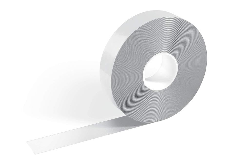 Durable DURALINE Floor Marking Tape - Self-Adhesive & Anti-Slip - 30 Metre Roll - Perfect for Marking Safety Hazards in Warehouses & Logistic Centres - White