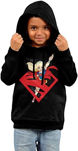 PliPaLa Children's Hoodies Supergirl Size 3 Toddler Black