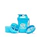 SmartShake Original2GO Shaker Bottle w/Detachable Storage Compartments, BPA/DEHP Free & Carabiner Clip-Great for Fitness Sports Nutrition Supplements 20oz (600ml)-Neon Pink, Blue, Green (3 Pack)