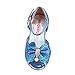 Wangwang Children Princess Girls Sequin Sandals Crystal High Heels Shoes (13 M US Little Kid, Blue)