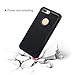 iPhone 7 Plus Case Moonmini Shockproof Slim Fit 2 in 1 Soft TPU Bumper Hard PC Case Brushed Texture Back Cover Protector Shell for iPhone 7 Plus , Black